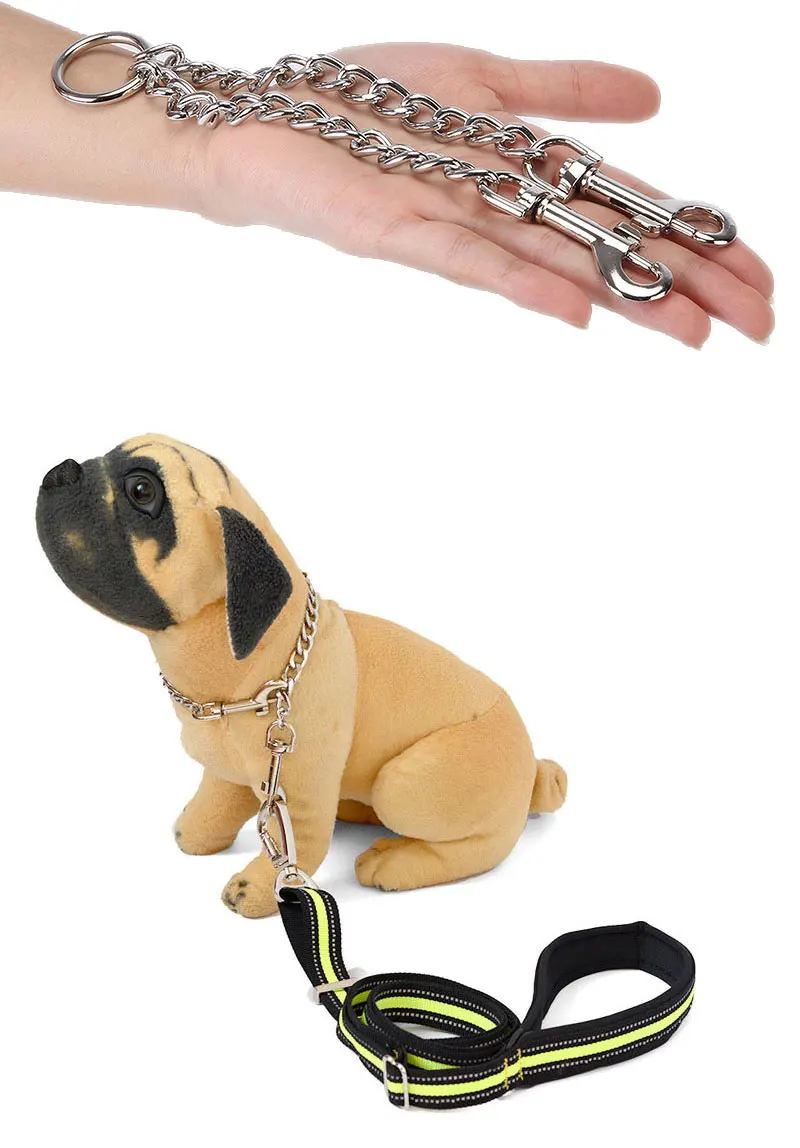 Hundeleine für 2 Hunde, Hochbelastbar, Edelstahl, Doppelte Hundeleine, Zwillingsleine für zwei Haustiere, Laufleine, Spazierleine – Detail 7