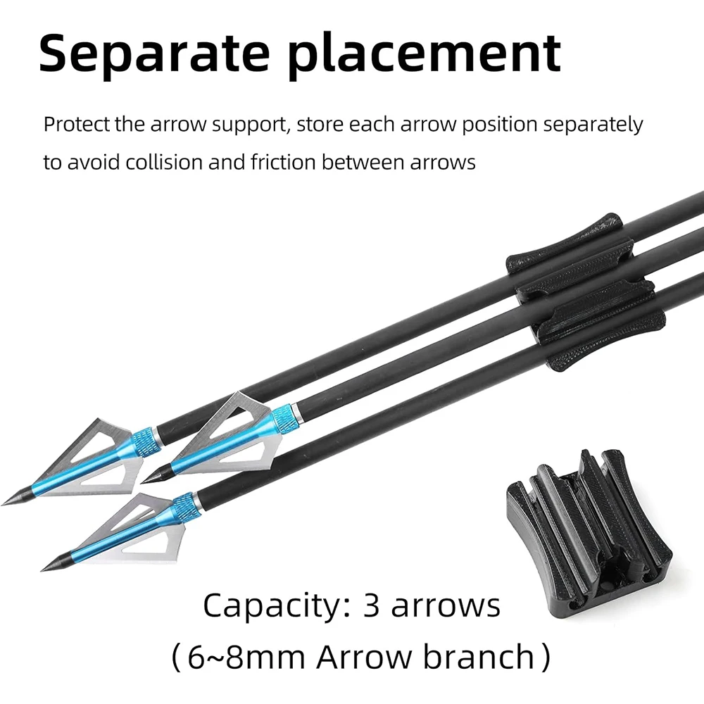 Arrow Shaft Arrow Quiver Compound Bow Quiver Easy Installed Above 7.5mm Arrow Holding 3 Arrows for Bow With Installed Sights