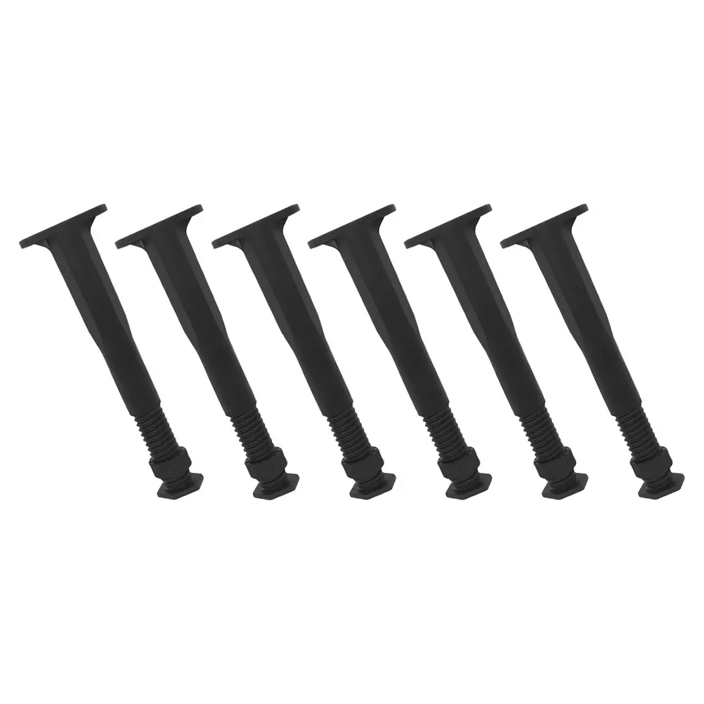 

6pcs Bed Frame Support Legs Adjustable T Shape Stabilizer Plastic Furniture Hardware Replacement Feet for Couch Table
