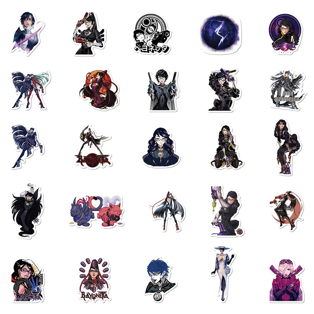 50PCS Bayonetta 3 Personality Graffiti Waterproof Sticker Toy Decoration Notebook Gift iPad GuitarPVCSticker