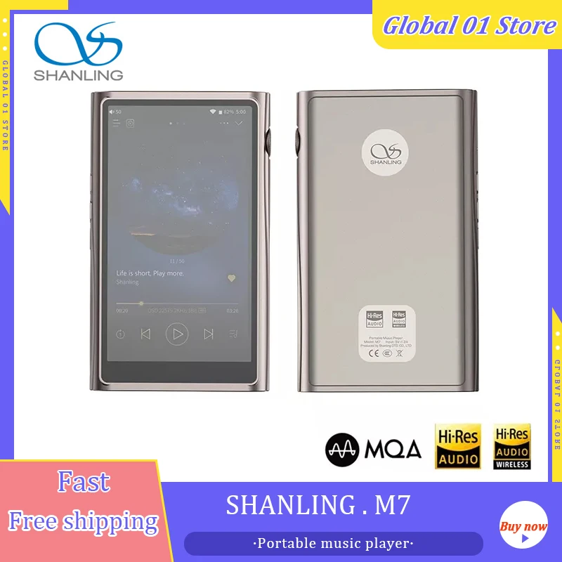 

SHANLING M7 Hi-Res MQA Portable Music Player ES9038Pro DAC DSD512 768KHz Bluetooth5.0 LDAC HiFi Audio WiFi Network Player