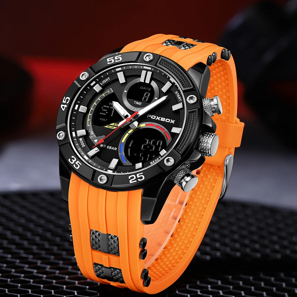 LIGE Fashion Military Watches for Men Luxury Original Sports Chronograph Watch ​Men Waterproof Quartz Clock Digital WristWatch