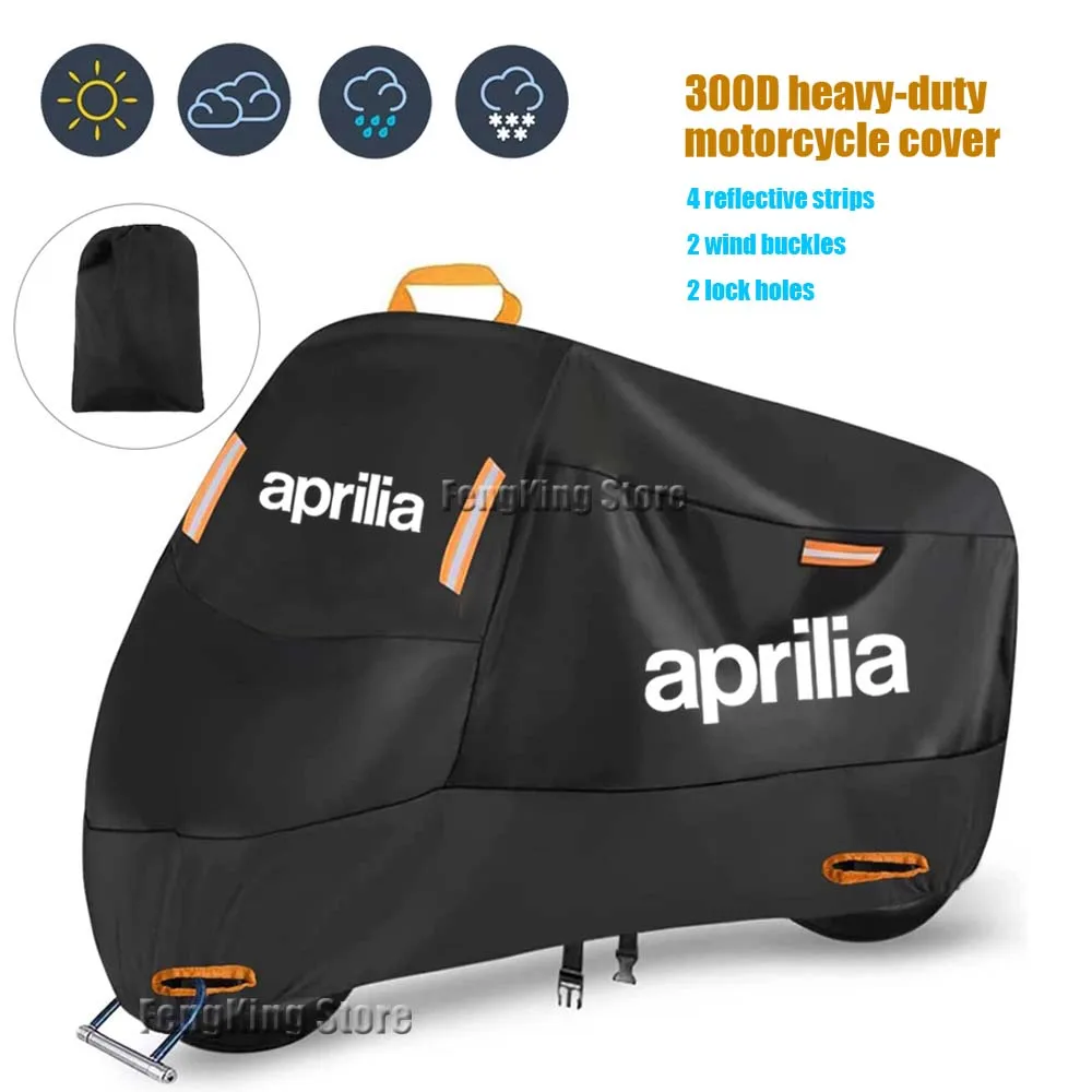 Motorcycle Cover Waterproof Outdoor Scooter UV Protector Rain Cover For Aprilia RSV4 RS660 RS4 RS125 Tuono V4 APR GPR150 125 250