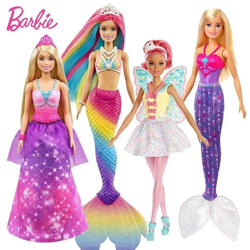 Original Barbie  Brand Mermaid Dress Up Doll Feature Mermaid  Doll The Girl A Birthday Present Girl Toys Gift Boneca  Juguetes