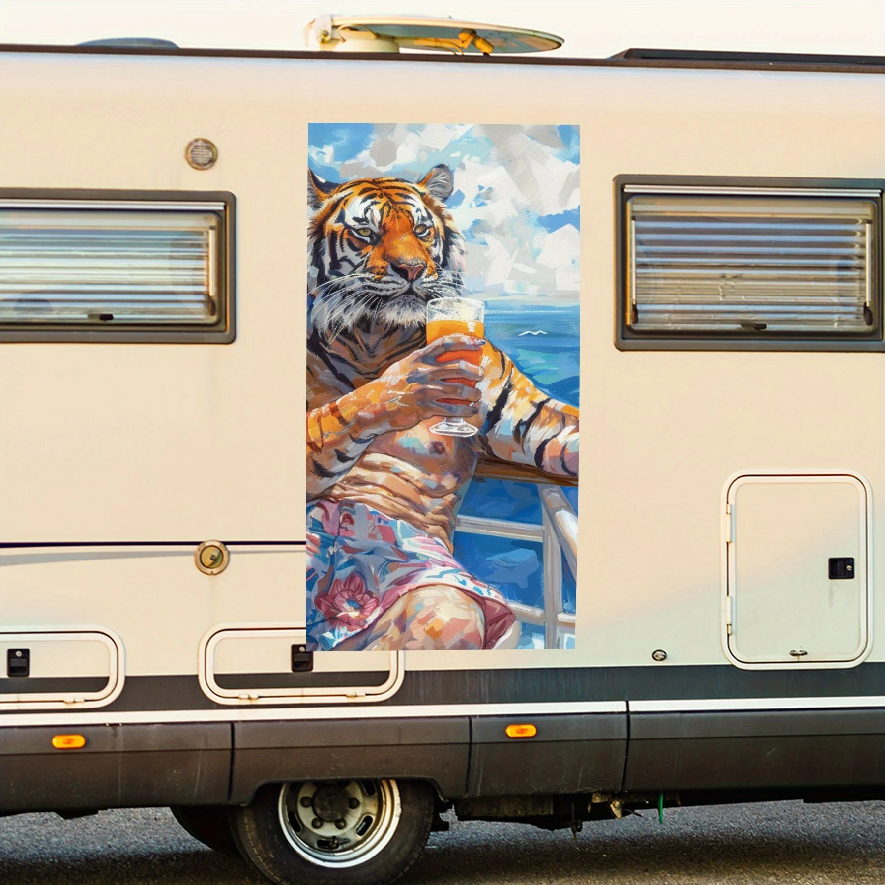 

Наклейки для питьевых напитков Mr. Tiger, автомобильная наклейка, виниловая наклейка на сторону дома на моторику, водонепроницаемая самоклеящаяся виниловая наклейка