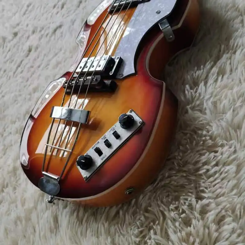Classic 4 String Electric Guitar Bass Violin Bass Vintage Sunburst Body Hot Sale