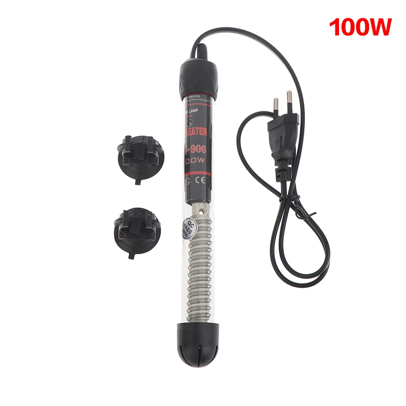 Calentador de Acuario con Termostato de Temperatura Ajustable, Calentador de Vidrio para Pecera, 25-300W, Calentador Sumergible para Tanque de Peces, Enchufe Europeo