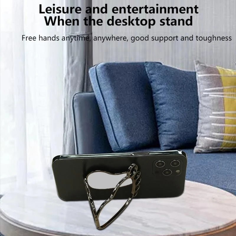 Cell Phone Ring Holder 360° Rotation Foldable Phone Stand Metal Back Ring Grip