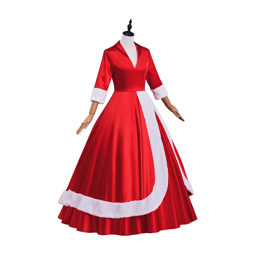 Film White Christmas Cosplay CostumeBetty Judy Cos Christmas Outfits  Cindy lou Who Costume Women Red Green Christmas Long Dress view 4