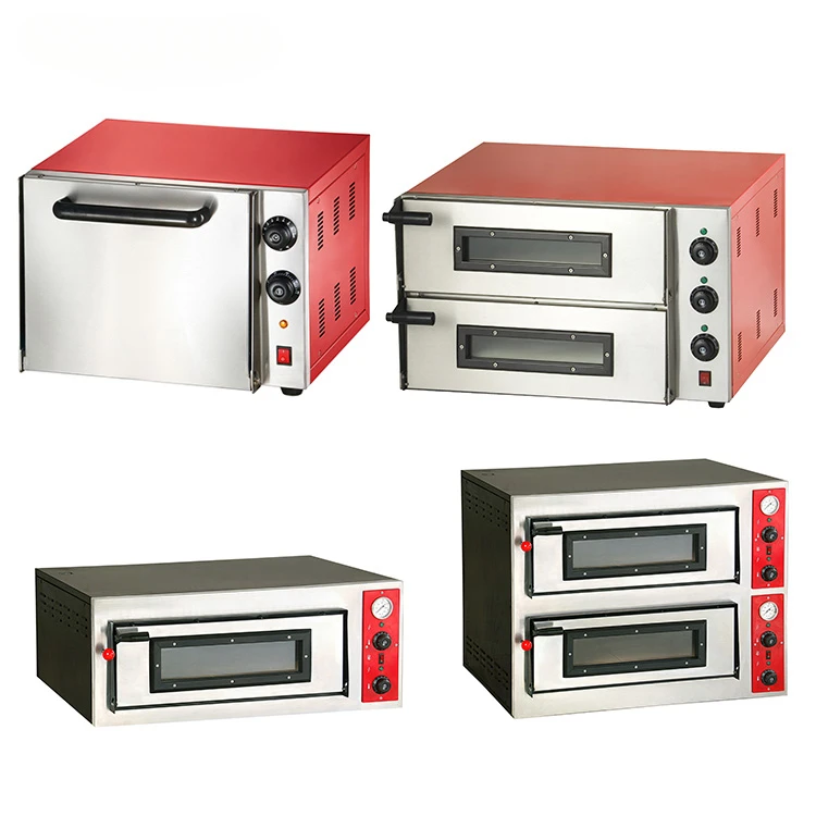 Electric Bakery Baking Oven Equipment Commercial Pizza Maker Double Layer Electric Forno Pizza ovens For Bread Pizza Machine