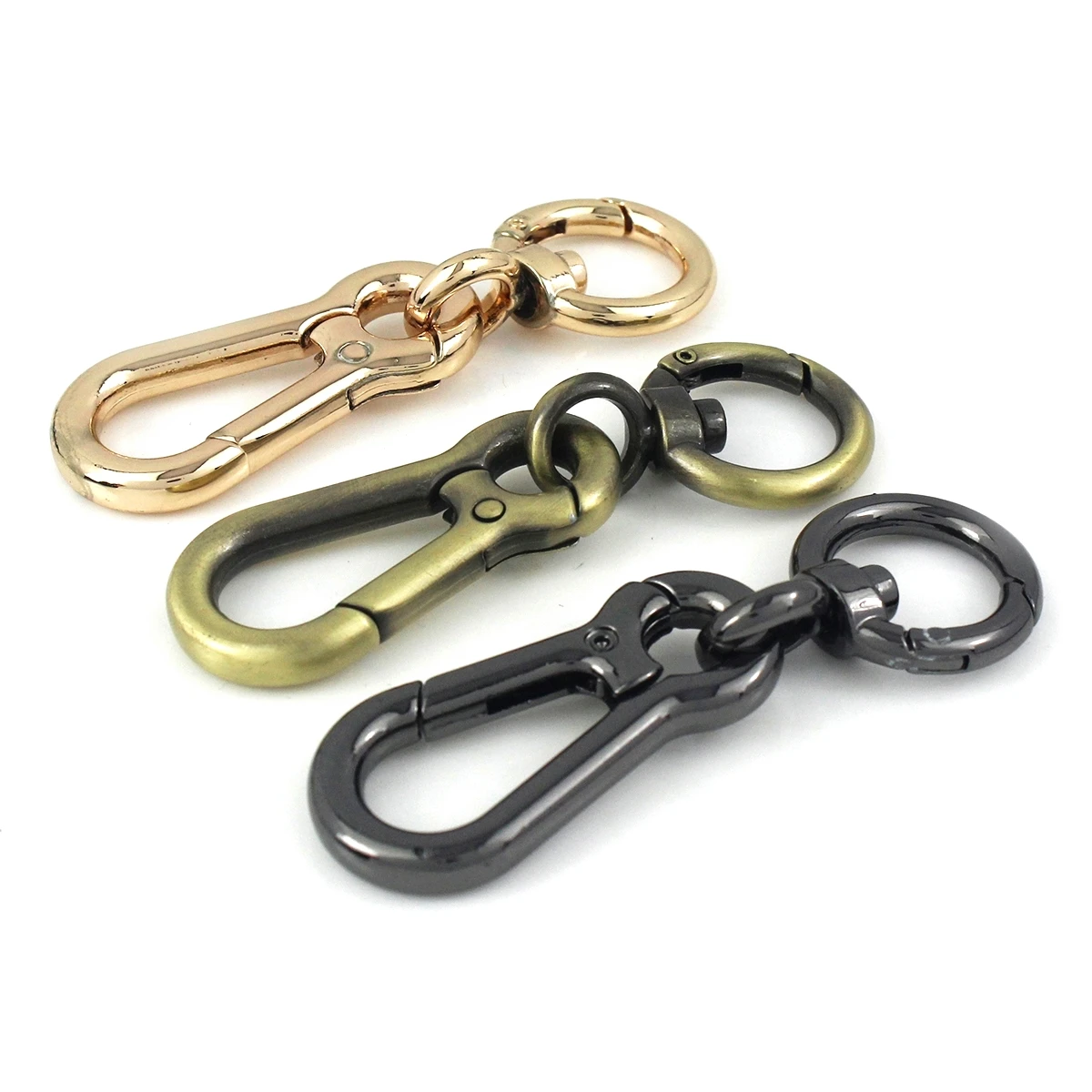 Gourd Buckle Keychains Metal Swivel Eye Snap Hook Spring Gate Trigger Clasps Key Ring DIY Jewelry Making Findings Accessories