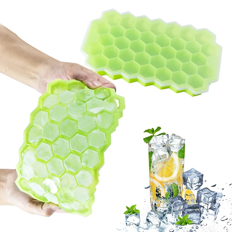 1pcs Silicone ice cube module, large capacity ice tray, food grade reusable with lid