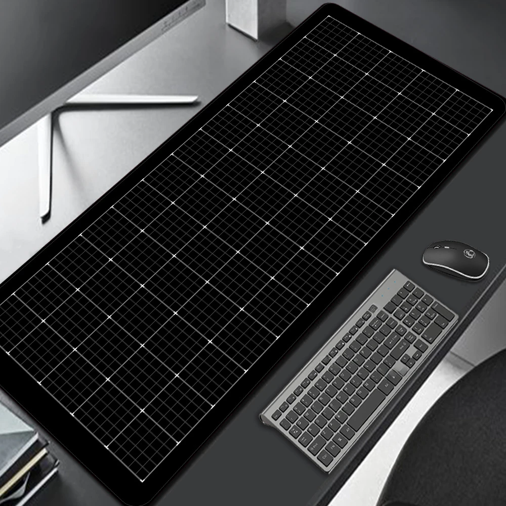 Alfombrilla de ratón para juegos en blanco y negro, alfombrilla grande para ratón de línea de personal, alfombrilla para Gamer de 900x400, alfombrilla para teclado, alfombrilla para escritorio de ordenador XXL