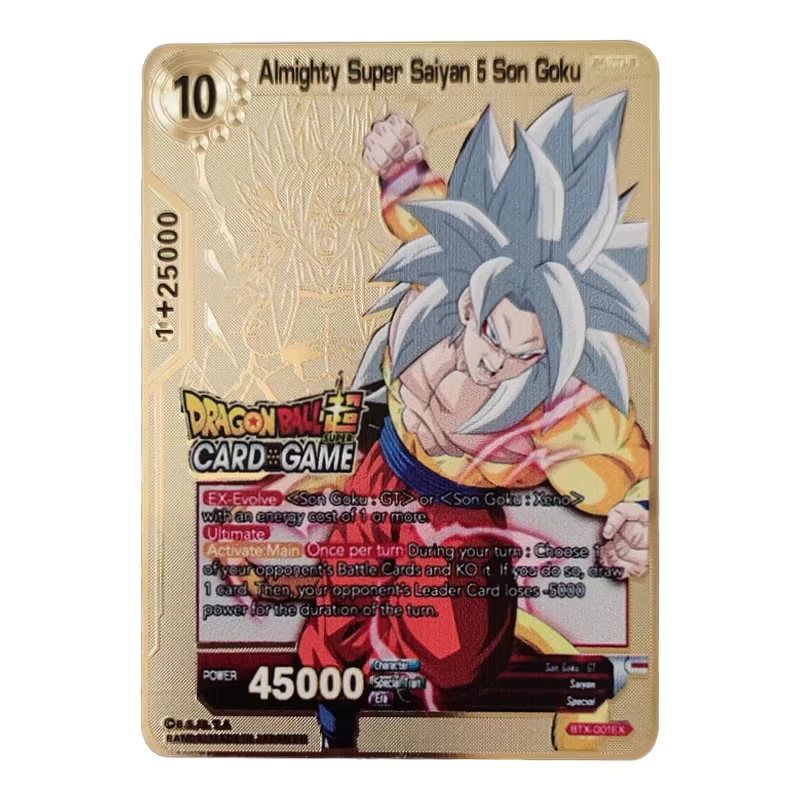 New Son Goku Jolteon Metal Card Dragon Ball Vegeta Iv Super Saiyan Trunks Signature Diy Action Toy Figures Anime Game Collection