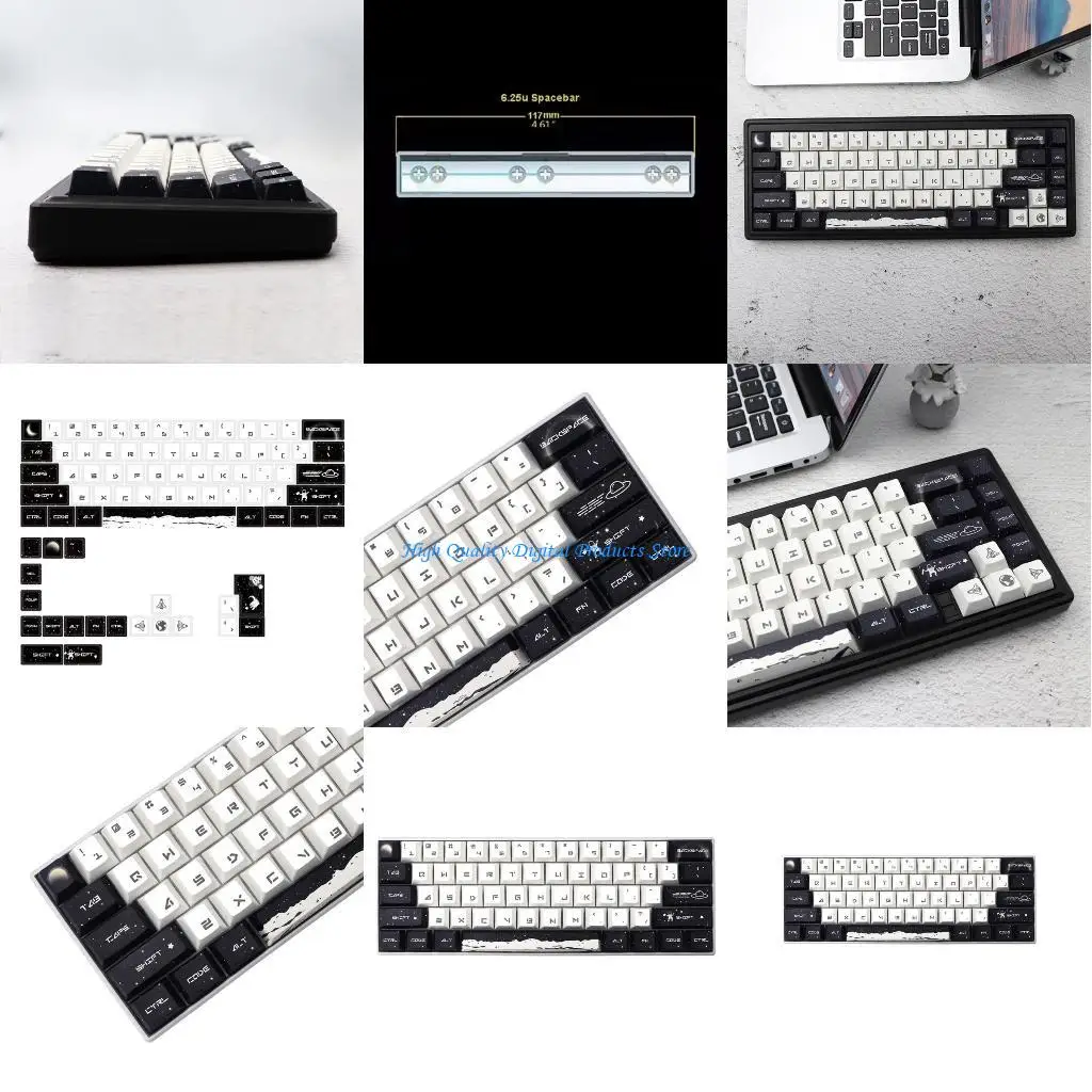 

U2JE 81PCS Keycaps Cherry Profile Pbt Dye-Subbed Keycap Set Mechanical