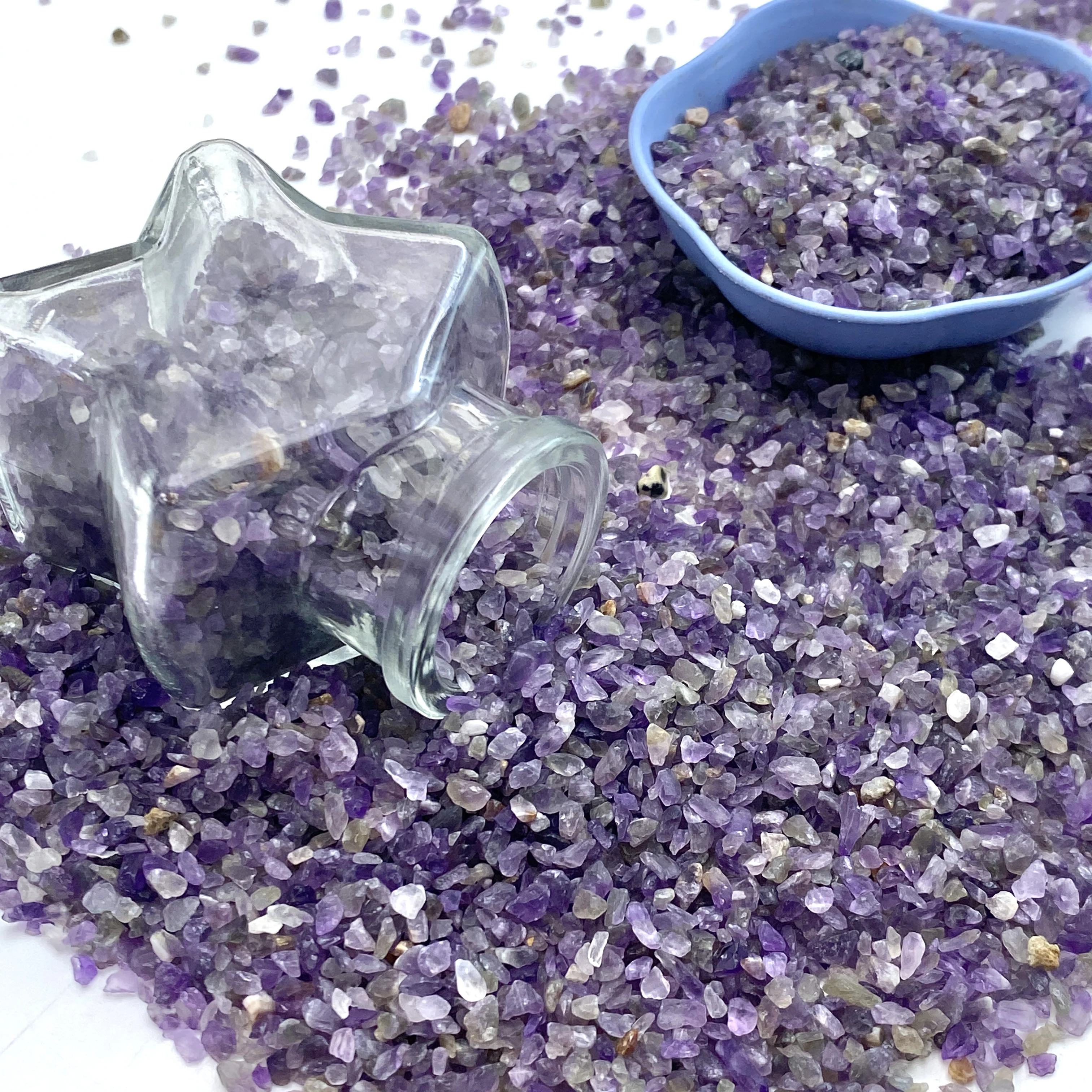 AliExpress NONE 50g/100g/bag Natural Stone Amethyst Material Crystal Gravel Stone Chips Ore Minerals Reiki Specimen Gemstones Aquarium Decor
