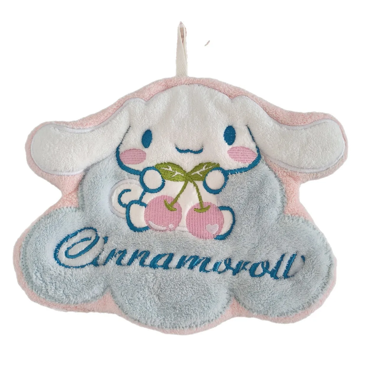 MINISO名創優品サンリオ漫画刺繍吊り下げハンドタオル子供用かわいいソフト吸収性タオル二層厚みのあるコーラルベルベット