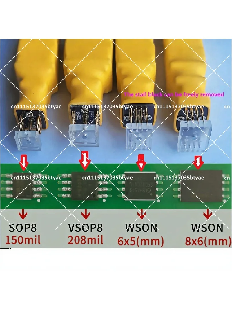 In-Circuit Programming Test Probe Kit for SOP WSON SOIC TSSOP8 SPI FLASH and BIOS Chips