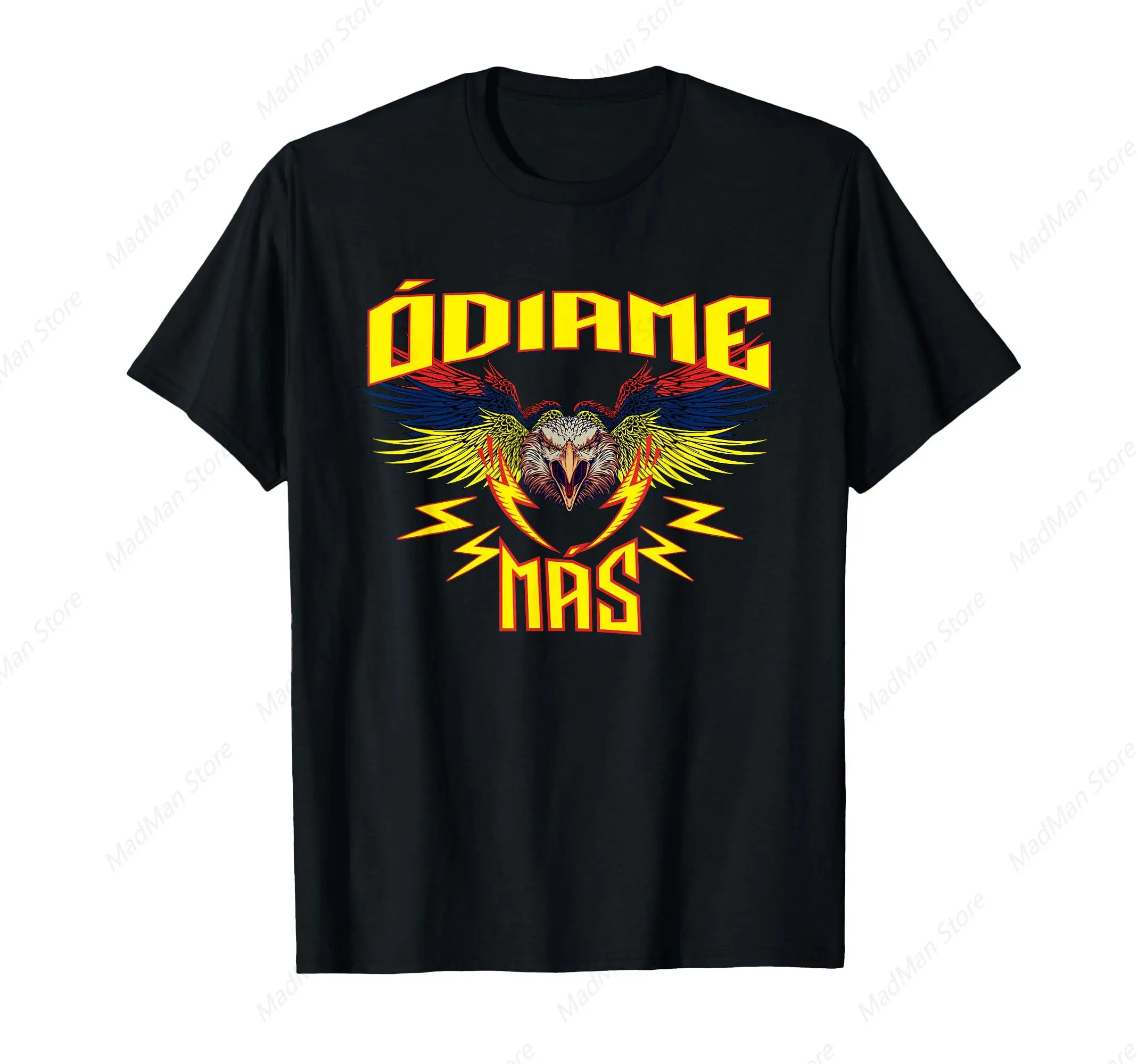

Odiame Mas, En Estados Unidos De America T-Shirt For Men Women Cotton Top Tee