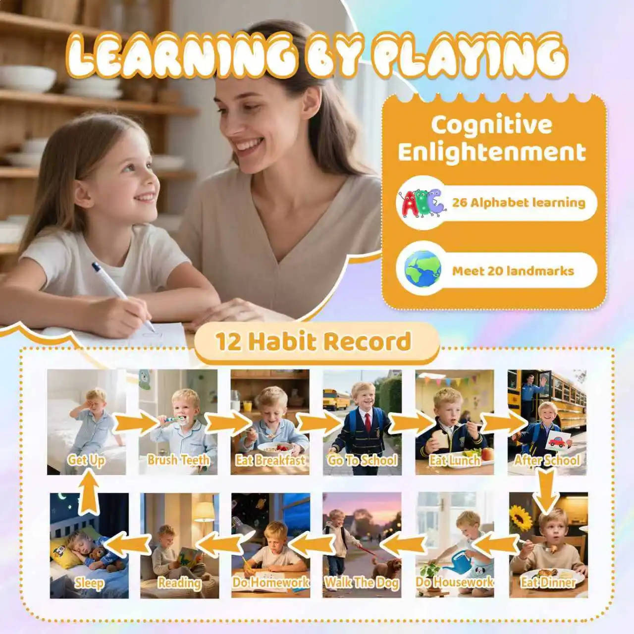 Giocattoli per smartphone per bambini, giocattoli per bambini che imparano con doppia fotocamera, telefoni narrativi per bambini, giocattoli educativi per la prima infanzia