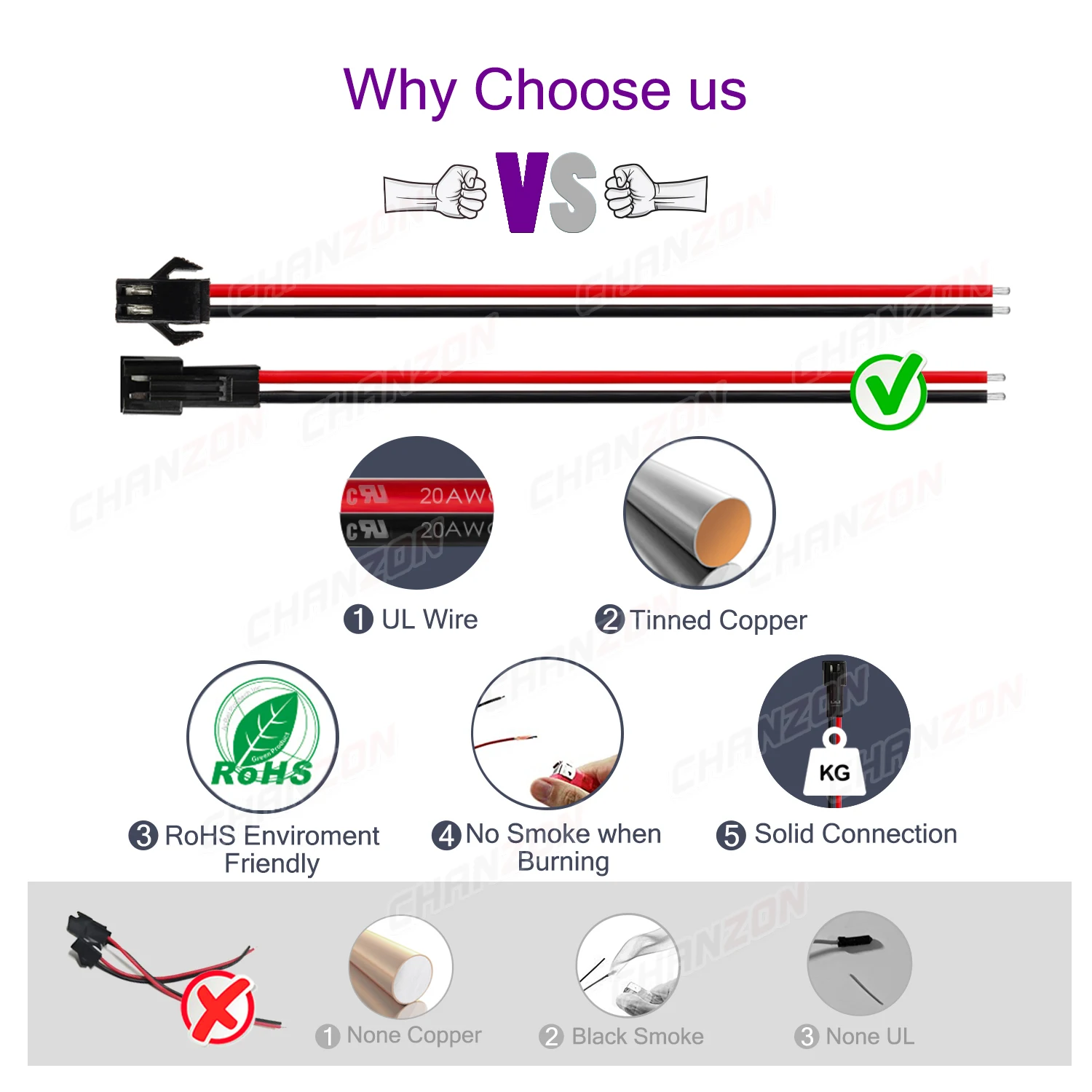 20AWG SM 2.54mm Connector Cable for JST 2.54 2 Pin Adapter 2Pin Micro Battery Male Female Pitch Connect Plug Extension Charger