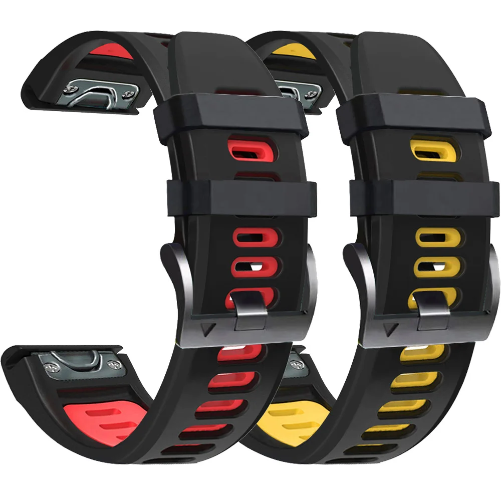 26 مللي متر 22 مللي متر سريعة تناسب حزام الساعات ل Garmin Fenix 8 Pro E 7X Pro 6X Pro 5X سيليكون المعصم الفرقة ل Garmin Fenix 8 7 6 Pro 5 Plus #1