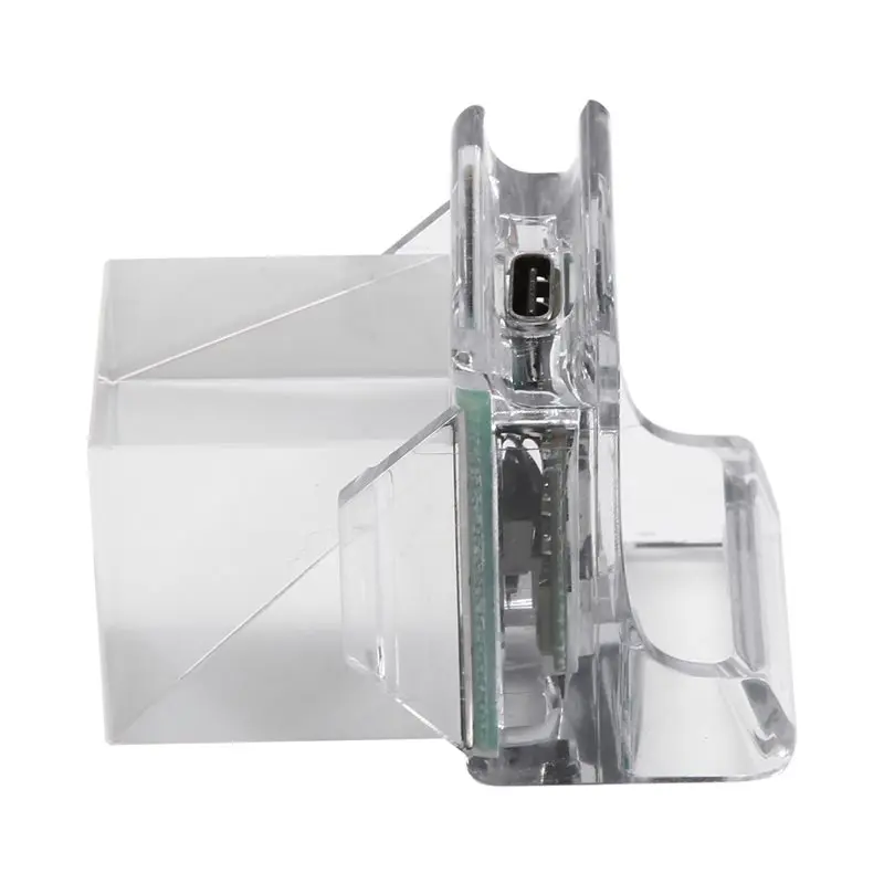 EYELNEW Pseudo-Holographic Transparent Miniature TV With Illuminated Optical Component Parts, Ornament Crystal Lamp Base