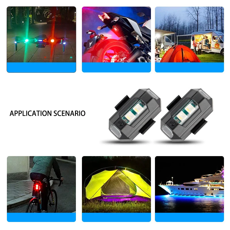 

Wireless Remote Control LED Strobe Light for Car Auto Motorcycle Bike Drone Scooter Anti-collision Warning Lamp Flash Indicator