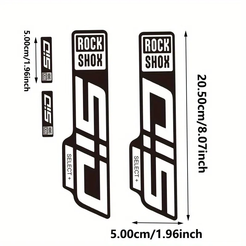 RockShox SID Select Fork Stickers, Clear Vinyl Blue Orange Decals for MTB Mountain Bike Paint Protection