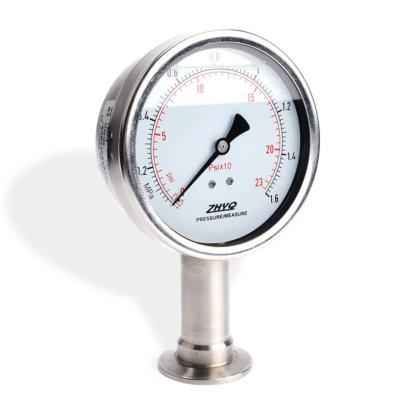 Bourdon tubes mechanical vacuum air pressure gauge for gaseous liquid media manometer