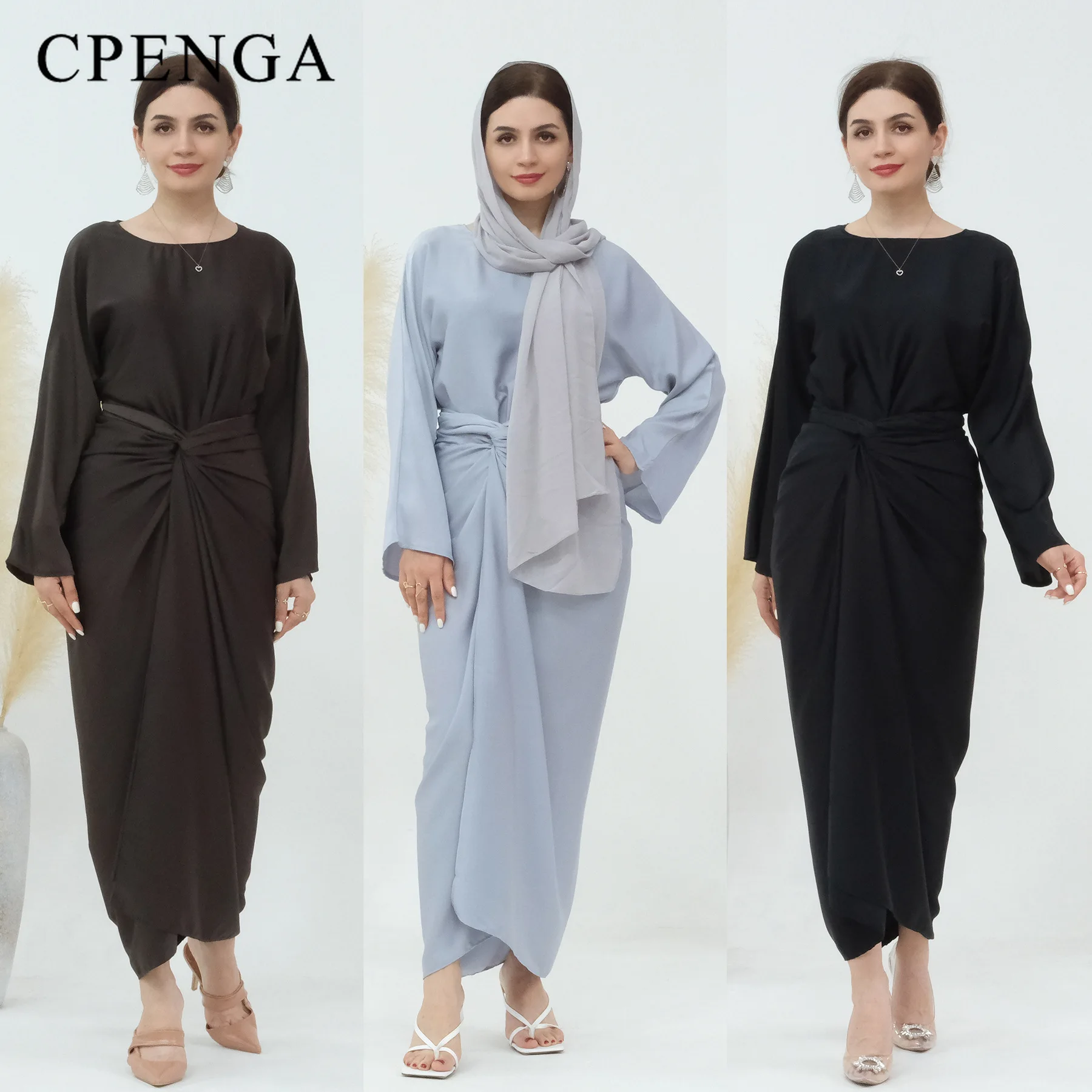 

2023 New Muslim Sets for Women Tops and Skirt Dubai Abaya Elegant Female Party Evening Dresses Islam Modest Clothing