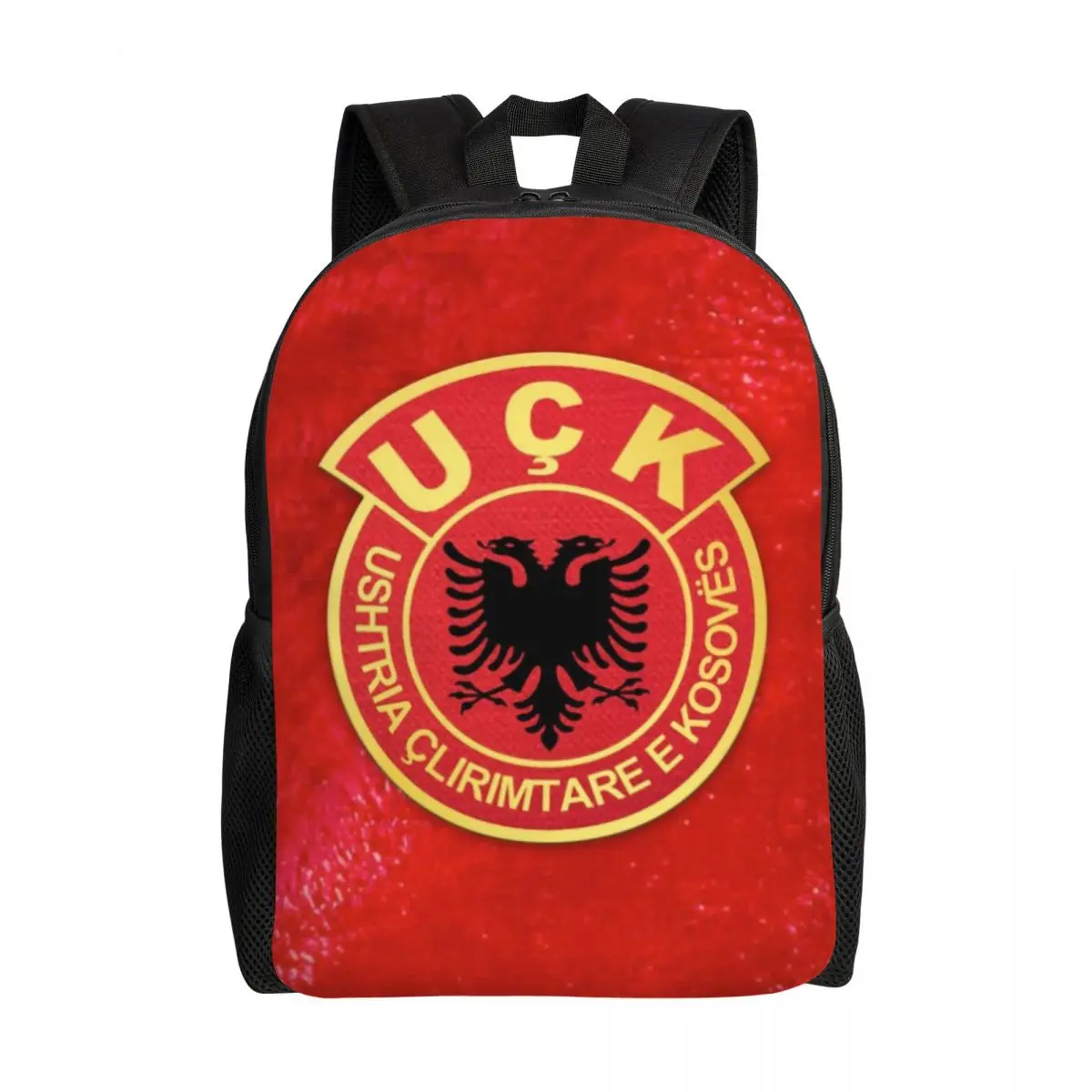 Kosovo Liberation Army UCK Backpacks for Men Women Water Resistant School College Old Albania Flag Eagle Bag Print Bookbags