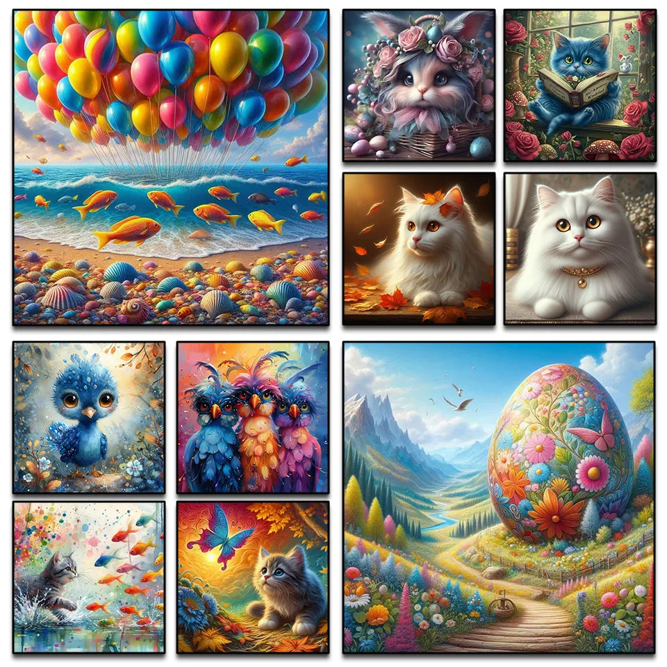 

Diamond Embroidery Kit DIY 2025 Easter Decoration Cartoon Animals Diamond Painting Art 5D Rhinestone Cross Stitch Home Decor