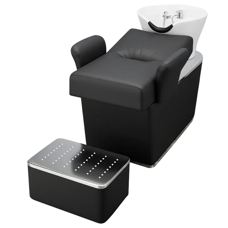 

LD6Light luxury hair salon ceramic basin shampoo bed hair salon special hair salon special semi-lying flush bed