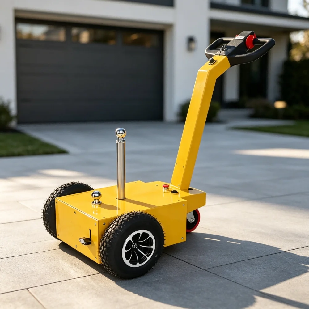 1000kg Heavy Duty Electric Tugger 800W Trailer Mover for Restaurant Manufacturing Plant Caravan Boat RV Maneuvering