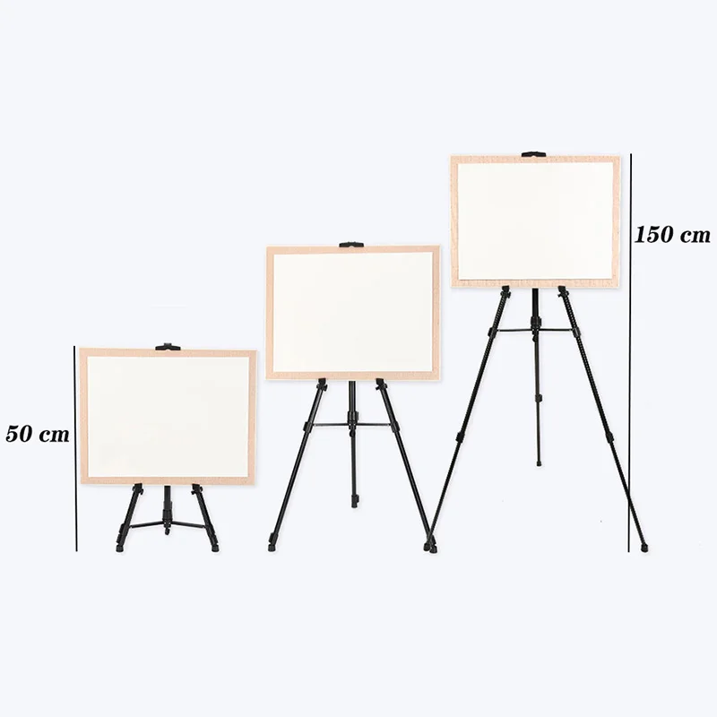 Foldable Portable Metal Sketch Easel Stand Metal Material 50-150CM Adjustable For Outdoor Painting 33*10cm Tray Optional