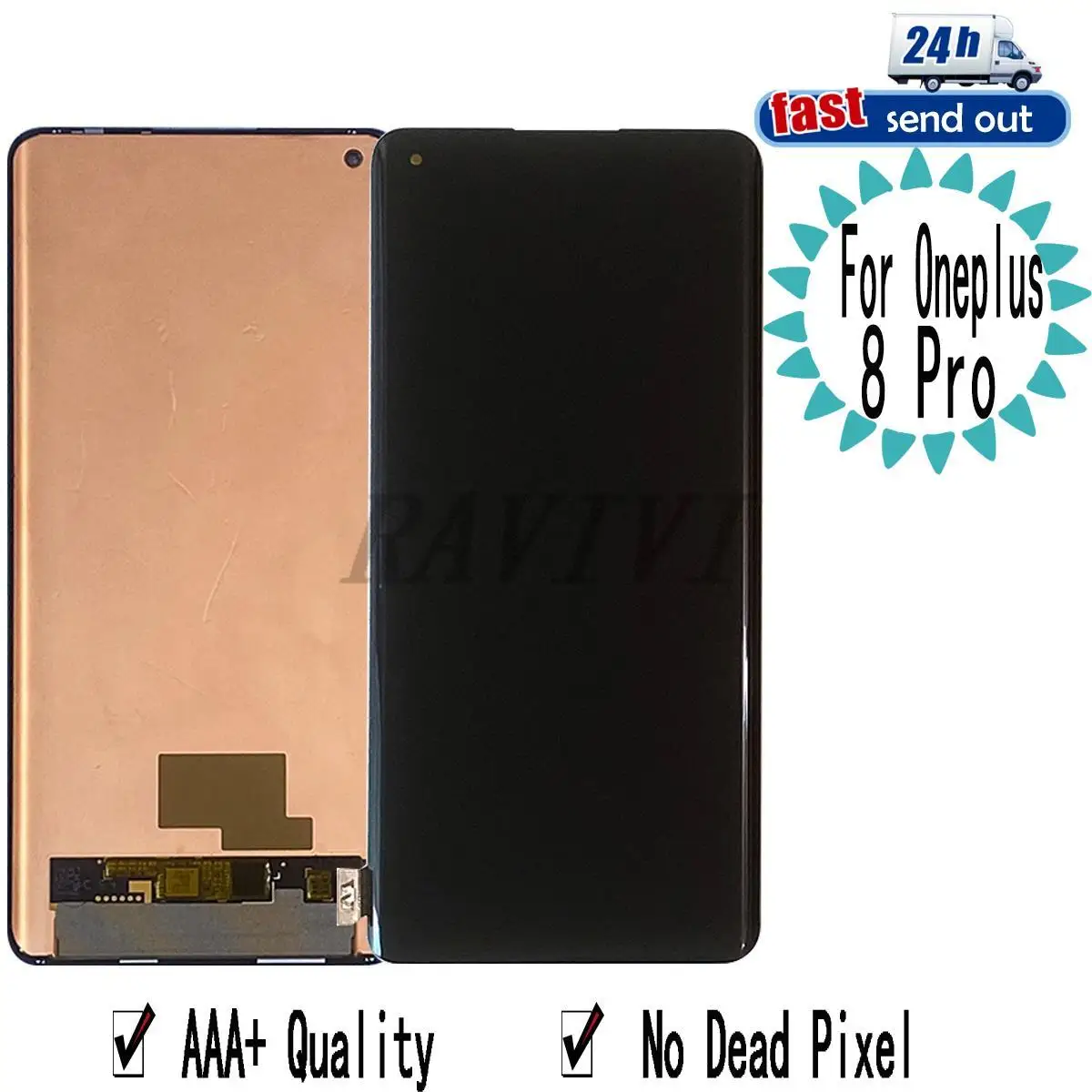 6.78'' 1+8Pro AMOLED For Oneplus 8 Pro LCD Display Touch Screen Digitizer Assembly Replacement For Oneplus8Pro