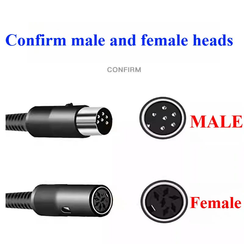 6/7/8P Cable MIDI Extension Pure Copper Daisy-chain Conference Microphone Cable Speaker Male-to-male-to-female Connection Cable