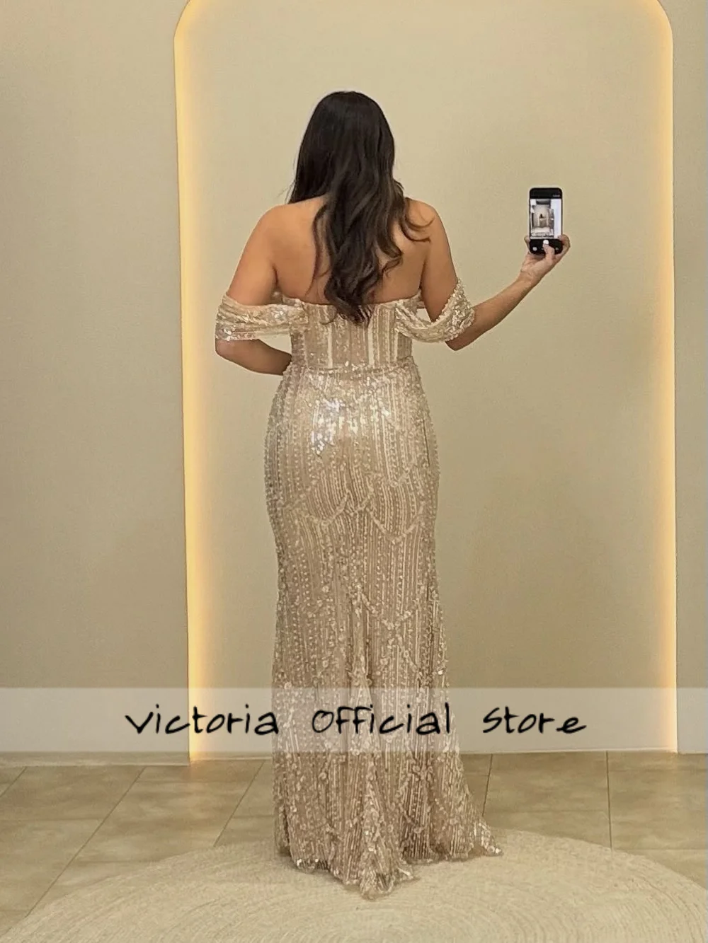 Robe De soirée perlée nue pour femmes, paillettes et perles, sans manches, sans bretelles, robes De concours De Gala personnalisées