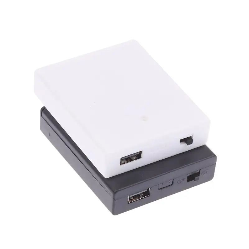 

78*64*19mm USB Power Supply Battery Box Portable Mini 4AA Battery Holder Storage Box Case For LED Strip Light Accessories