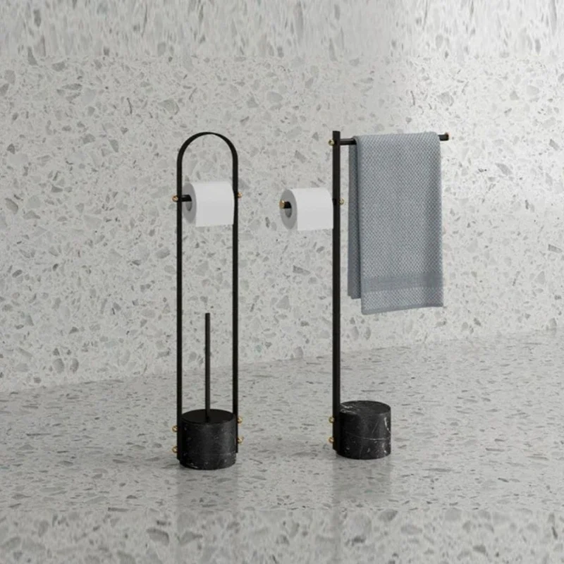 

Stainless steel marble, non-punching bathroom, bathroom floor, roll paper towel rack, towel rack