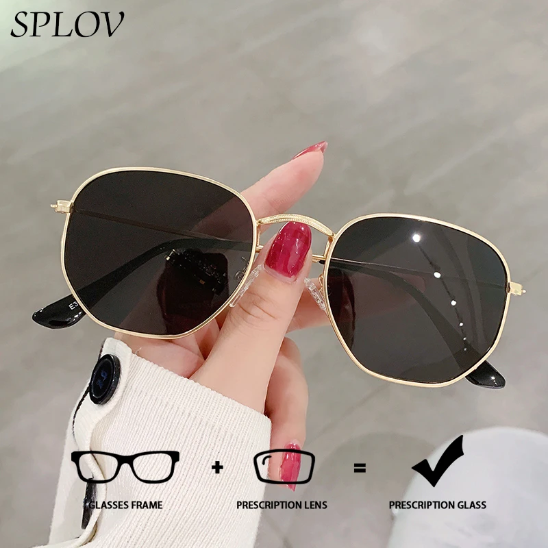 SPLOV Irregular Frame Design Prescription Sunglasses Fashion Customization Anti Blue Light Polarized Prescription Glasses