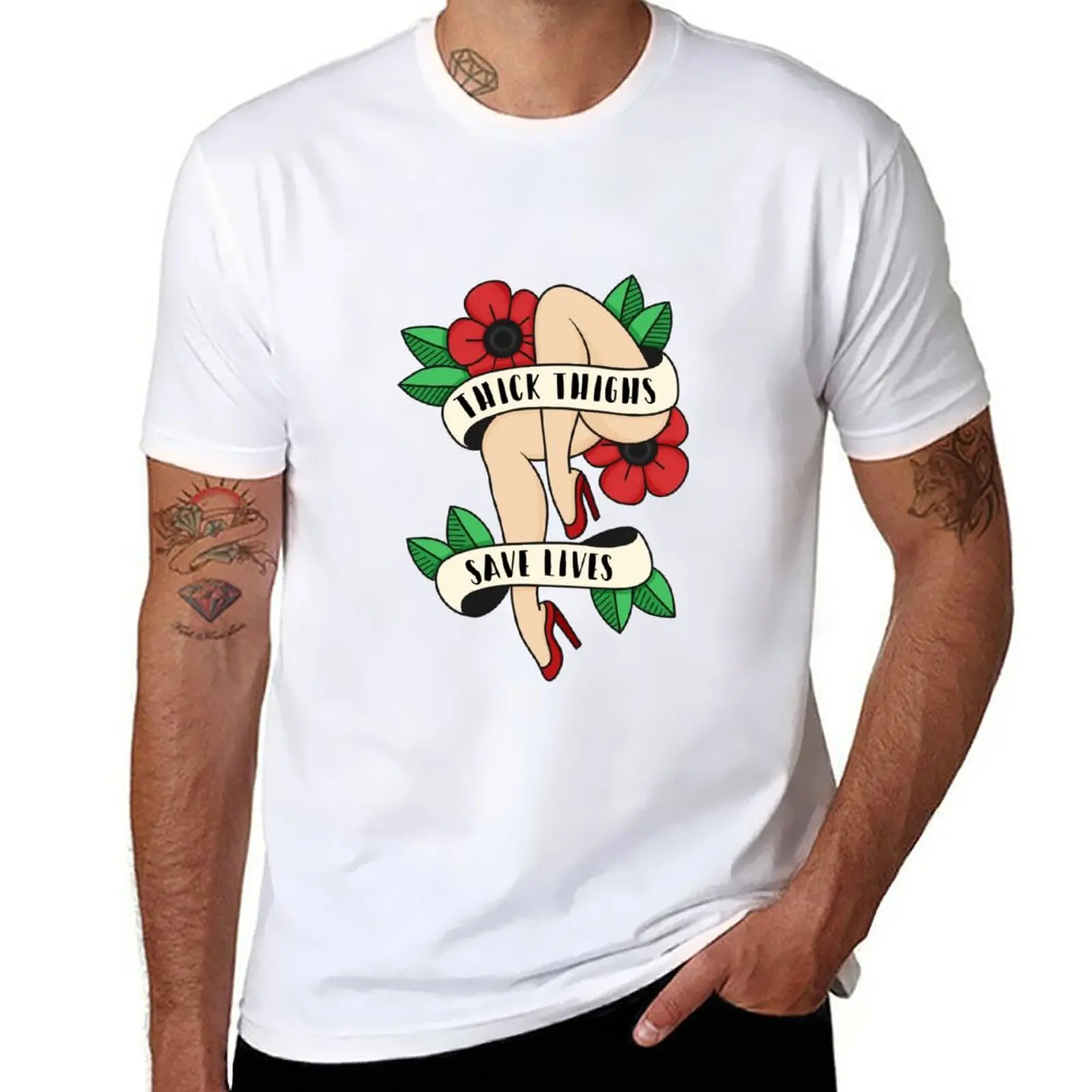 

New thick thighs save lives T-Shirt heavyweight t shirts quick drying t-shirt mens big and tall t shirts