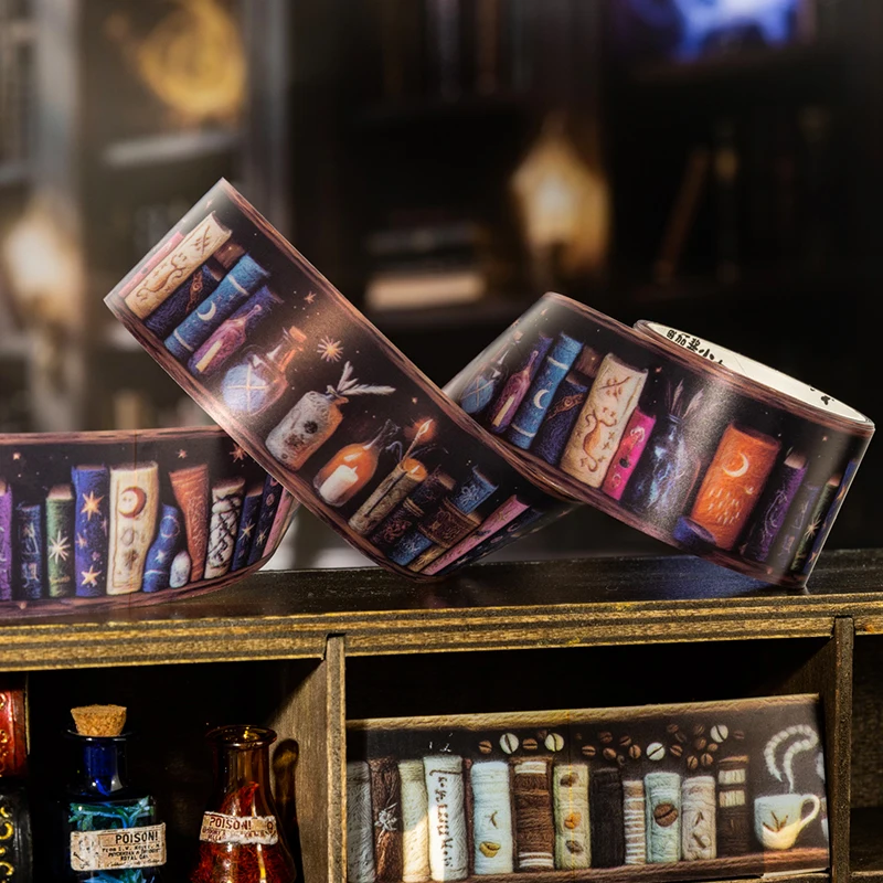 2 متر/لفة الساحر خزانة الكتب سلسلة ملصقات الحيوانات الأليفة الإبداعية الكولاج DIY بها بنفسك مجلة سكرابوكينغ المواد الجمالية شريطٌ لاصق #6