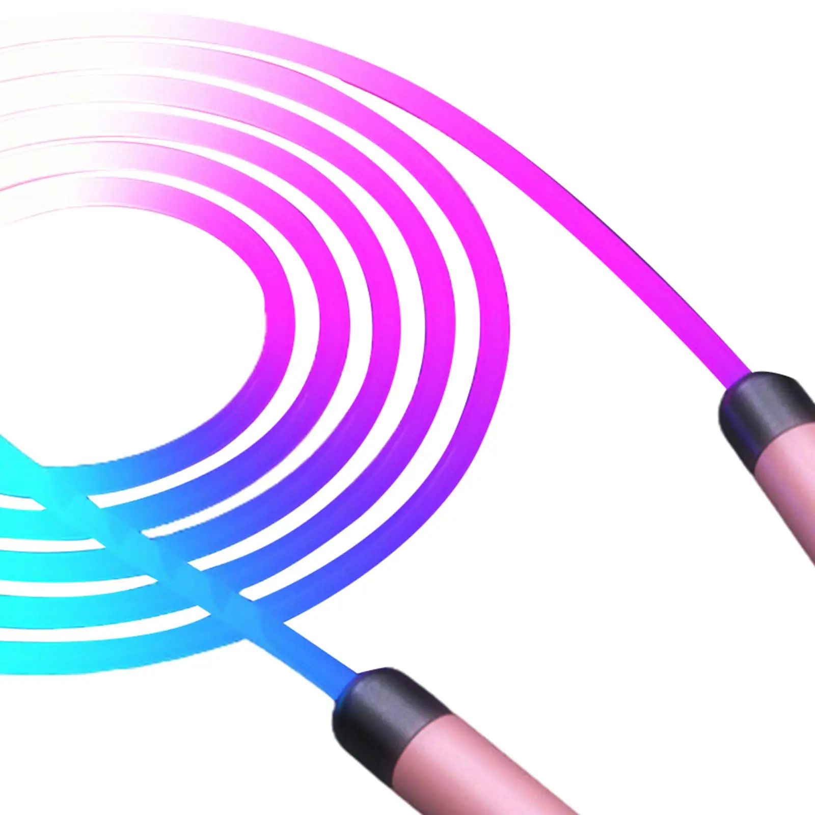 Adjustable Luminous Jump Rope for Kids LED Fitness Skipping Rope Non-slip Handle Lightweight for Park and Family Exercise