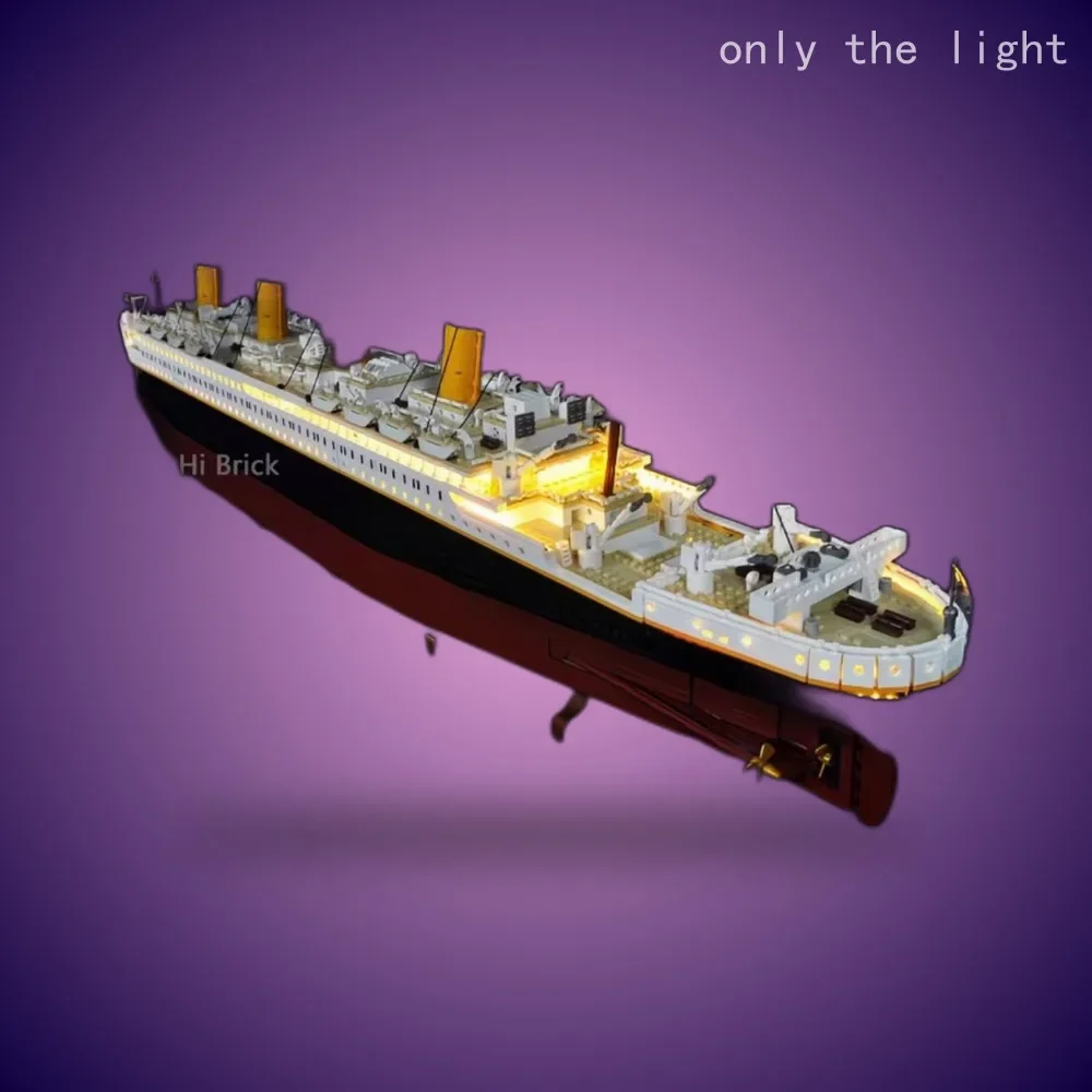 LED lighting kit for Titanic ship compatible with 10294 building block bricks ,only light no model.(only the light)