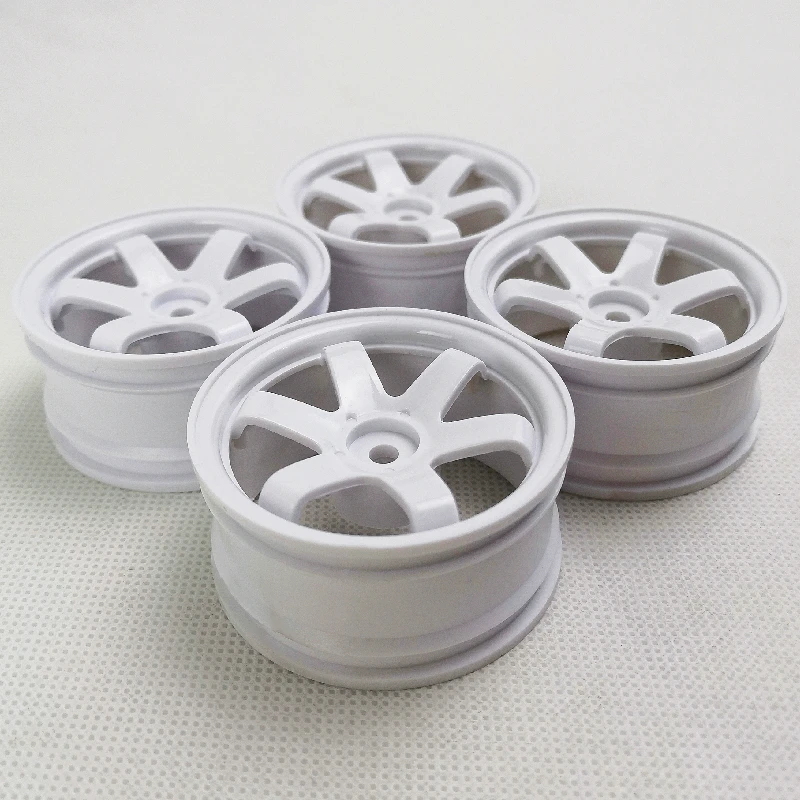 4pcs 3/6mm Offset RC Car 1/10 Scale Plastic Wheels Rims Drift On Road Touring Racing Model Hobby