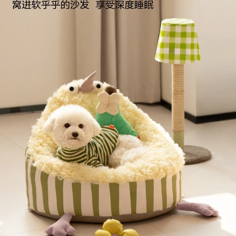 Velvet Dog and Cat Nest, Internet Celebrity, Warm and Comfortable Pet Supplies, Autumn and Winter, New