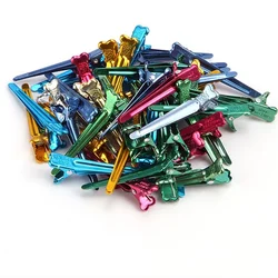 48-50Pcs/lot Flat Metal Colorful Fix Section Holding Hair Clips DIY Alligator Accessories dressing  Styling Tool
