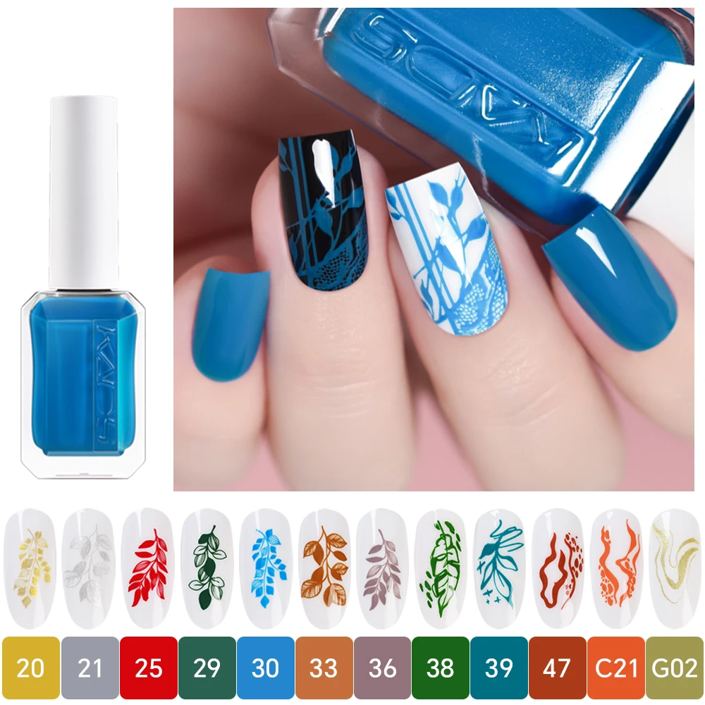 11ml Nail Stamping Polish Set Gold Silver Black White Nail Art Printing Varnish for Nail Stamp Plate Design Manicure Paint Oil